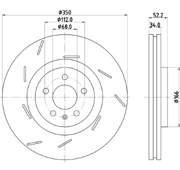 Brzdový kotouč HELLA PAGID 8DD 355 134-361