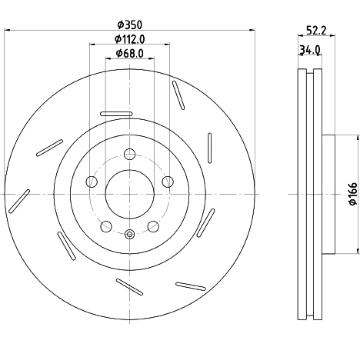 Brzdový kotouč HELLA PAGID 8DD 355 134-351