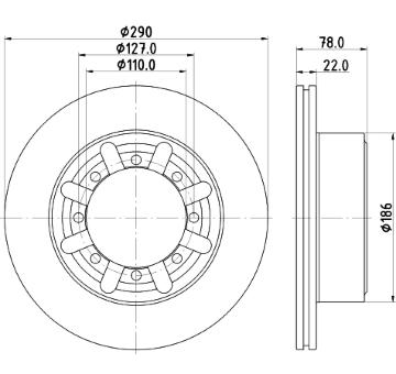 Brzdový kotouč HELLA PAGID 8DD 355 133-321