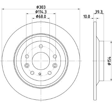 Brzdový kotouč HELLA PAGID 8DD 355 133-481