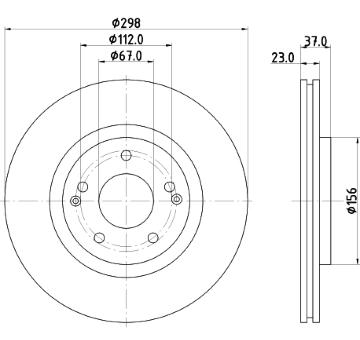 Brzdový kotouč HELLA PAGID 8DD 355 134-171