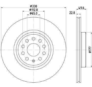 Brzdový kotouč HELLA PAGID 8DD 355 133-731