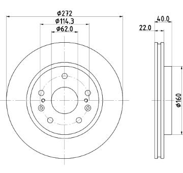 Brzdový kotouč HELLA PAGID 8DD 355 134-651