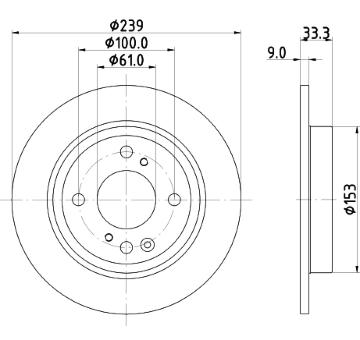 Brzdový kotouč HELLA PAGID 8DD 355 134-681