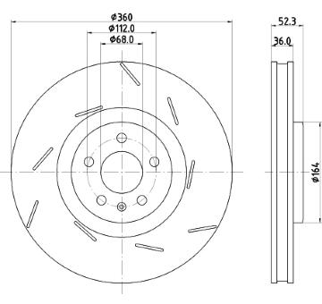 Brzdový kotouč HELLA PAGID 8DD 355 134-671
