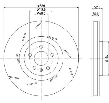 Brzdový kotouč HELLA PAGID 8DD 355 134-701