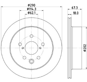 Brzdový kotouč HELLA PAGID 8DD 355 134-531