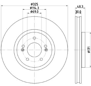 Brzdový kotouč HELLA PAGID 8DD 355 134-721