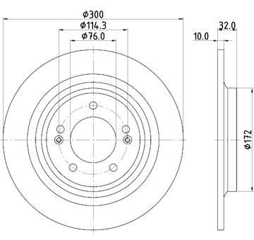 Brzdový kotouč HELLA PAGID 8DD 355 134-731