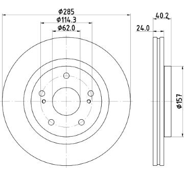 Brzdový kotouč HELLA PAGID 8DD 355 134-741