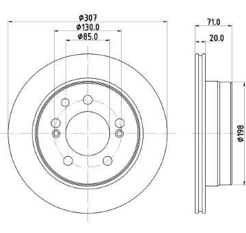 Brzdový kotouč HELLA PAGID 8DD 355 134-911