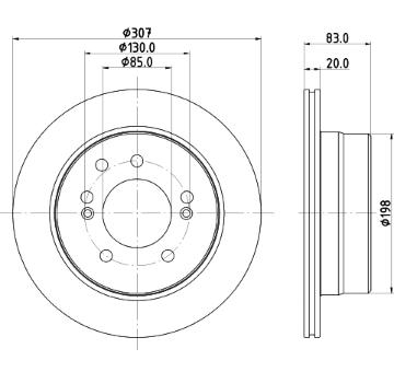Brzdový kotouč HELLA PAGID 8DD 355 134-921