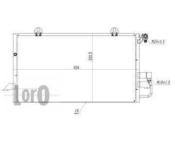 Kondenzátor, klimatizace ABAKUS 003-016-0003
