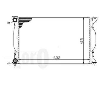 Chladič, chlazení motoru ABAKUS 003-017-0012-B