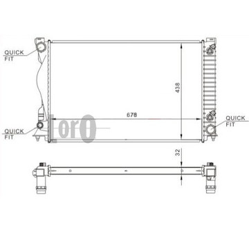 Chladič, chlazení motoru ABAKUS 003-017-0044