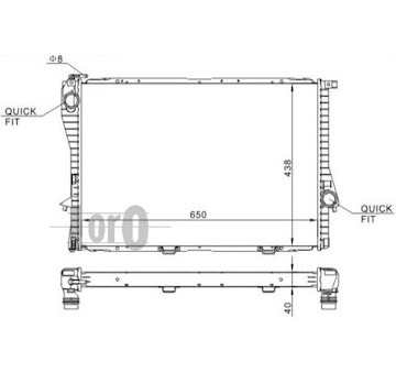 Chladič, chlazení motoru ABAKUS 004-017-0007