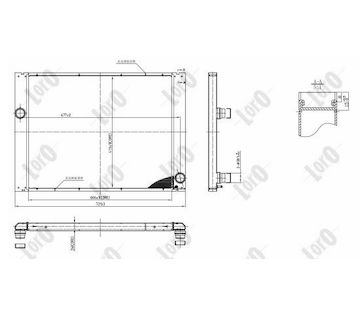 Chladič, chlazení motoru ABAKUS 004-017-0042-B