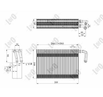Výparník, klimatizace ABAKUS 004-020-0001