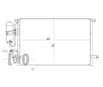 Kondenzátor, klimatizace ABAKUS 007-016-0006