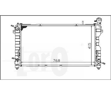 Chladič, chlazení motoru ABAKUS 008-017-0004