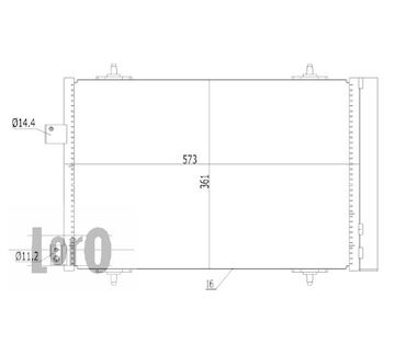 Kondenzátor, klimatizace ABAKUS 009-016-0003