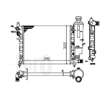 Chladič, chlazení motoru ABAKUS 009-017-0036