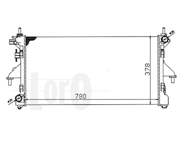 Chladič, chlazení motoru ABAKUS 009-017-0040-B