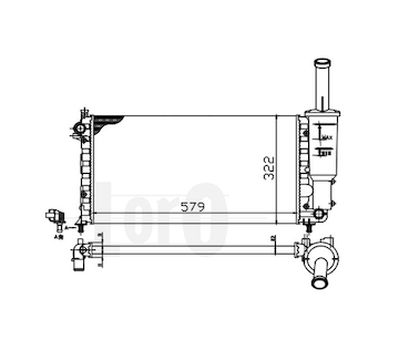 Chladič, chlazení motoru ABAKUS 016-017-0021