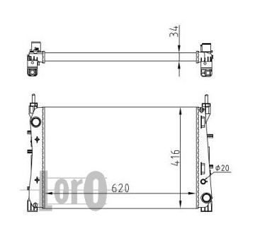 Chladič, chlazení motoru ABAKUS 016-017-0063