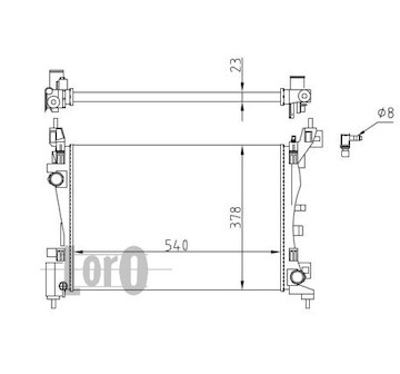 Chladič, chlazení motoru ABAKUS 016-017-0066