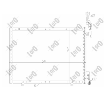 Kondenzátor, klimatizace ABAKUS 017-016-0037