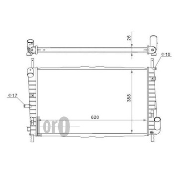 Chladič, chlazení motoru ABAKUS 017-017-0016