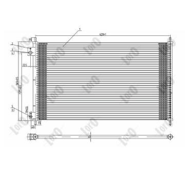 Kondenzátor, klimatizace ABAKUS 018-016-0029