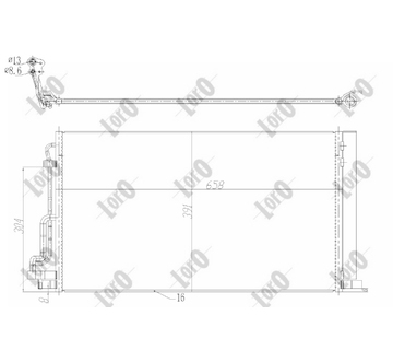 Kondenzátor, klimatizace ABAKUS 019-016-0047