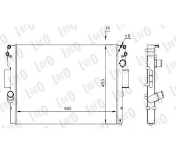 Chladič, chlazení motoru ABAKUS 022-017-0007