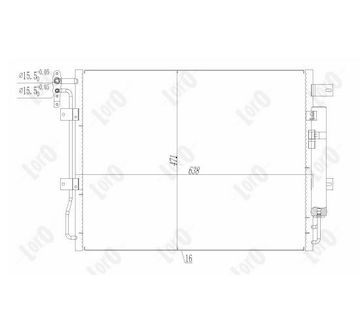 Kondenzátor, klimatizace ABAKUS 027-016-0008