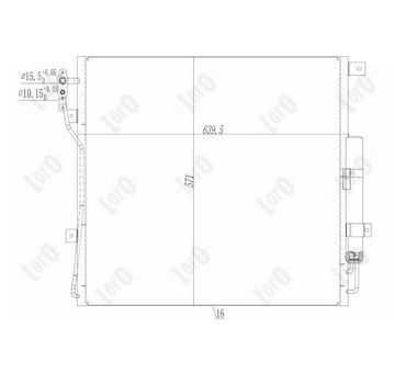 Kondenzátor, klimatizace ABAKUS 027-016-0009