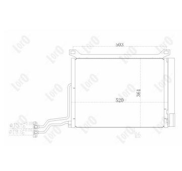 Kondenzátor, klimatizace ABAKUS 032-016-0003