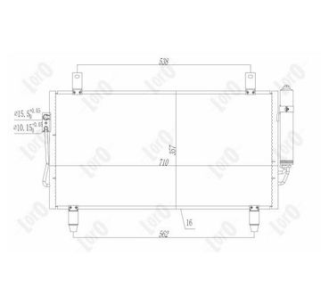 Kondenzátor, klimatizace ABAKUS 033-016-0018