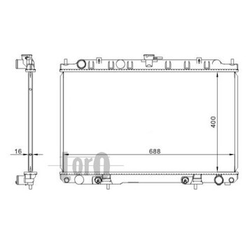 Chladič, chlazení motoru ABAKUS 035-017-0001