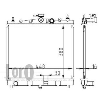 Chladič, chlazení motoru ABAKUS 035-017-0013