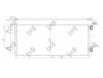 Kondenzátor, klimatizace ABAKUS 037-016-0053