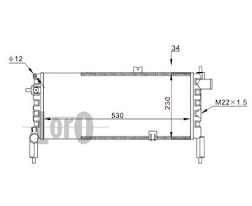 Chladič, chlazení motoru ABAKUS 037-017-0055