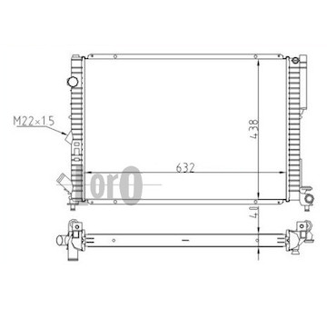 Chladič, chlazení motoru ABAKUS 042-017-0022