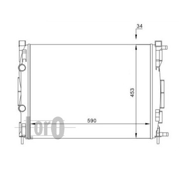 Chladič, chlazení motoru ABAKUS 042-017-0029