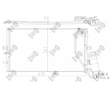 Kondenzátor, klimatizace ABAKUS 044-016-0007