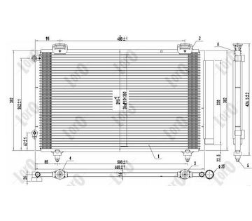Kondenzátor, klimatizace ABAKUS 051-016-0041