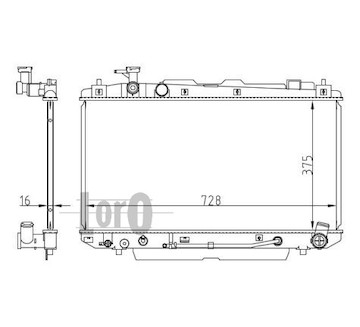Chladič, chlazení motoru ABAKUS 051-017-0029