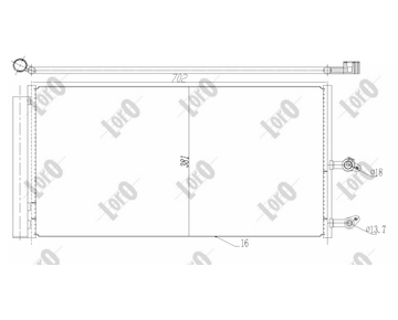 Kondenzátor, klimatizace ABAKUS 052-016-0015