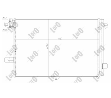 Kondenzátor, klimatizace ABAKUS 053-016-0037
